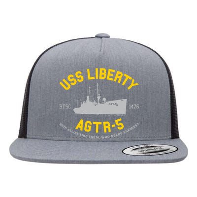 Uss Liberty Agtr 5 Flat Bill Trucker Hat