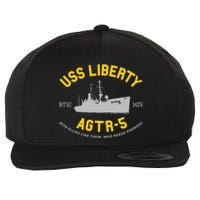 Uss Liberty Agtr 5 Wool Snapback Cap