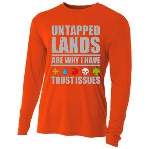 Untapped Lands Are Why I Have Trust Issues Magic Geek Gift Cooling Performance Long Sleeve Crew