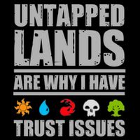 Untapped Lands Are Why I Have Trust Issues Magic Geek Gift 7-Panel Snapback Hat