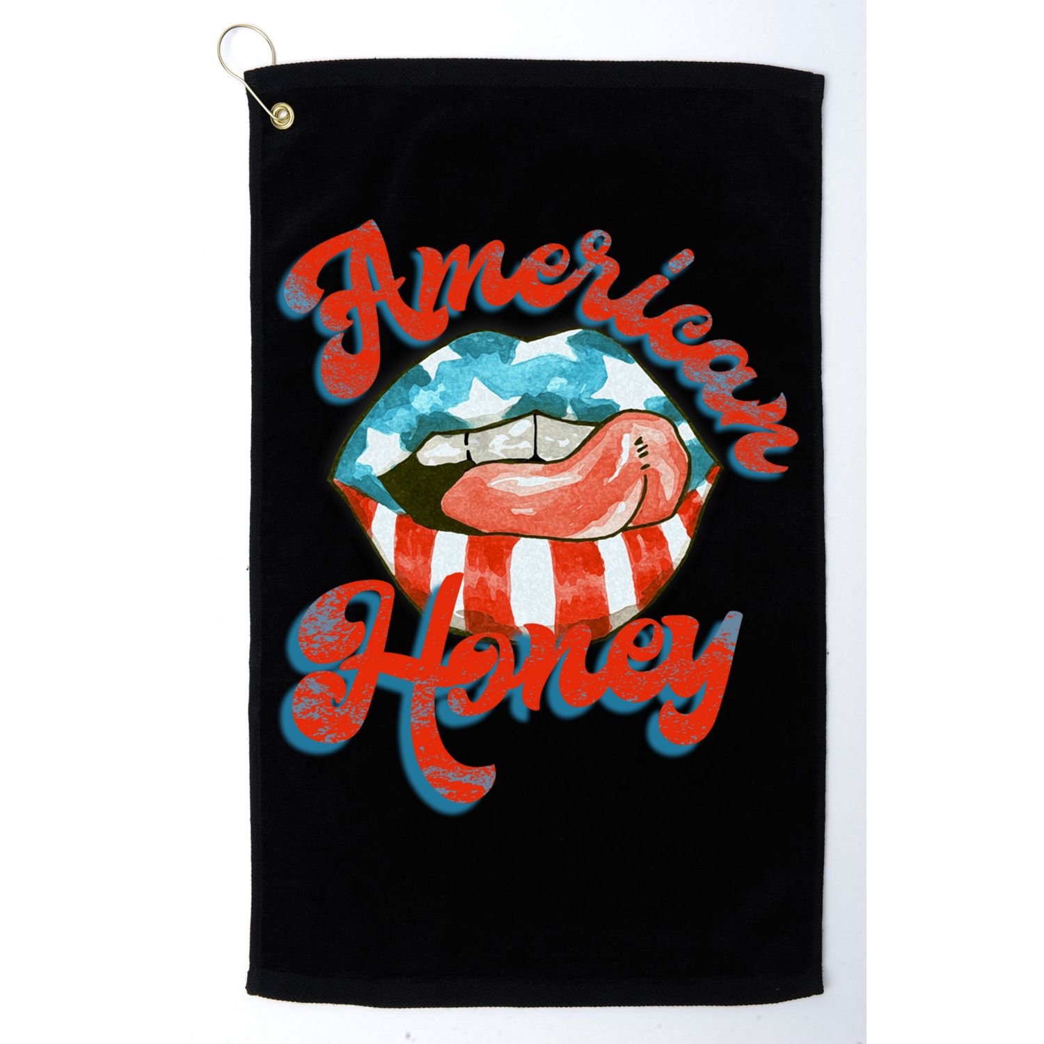 Usa Lips American Honey Gift Golf Towel