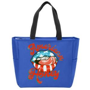 Usa Lips American Honey Gift Zip Tote Bag