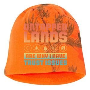 Untapped Lands Are Why I Have Trust Issues Retro Gaming Meaningful Gift Kati - Camo Knit Beanie