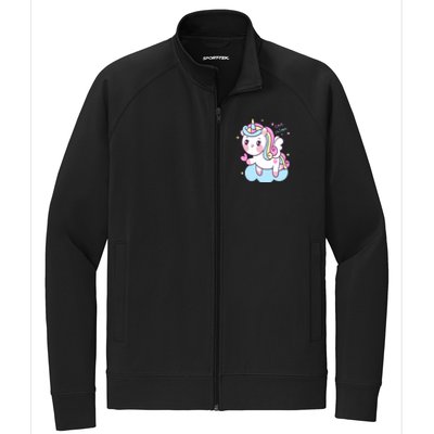 Unicorns Love And Valentines Day Gift Stretch Full-Zip Cadet Jacket