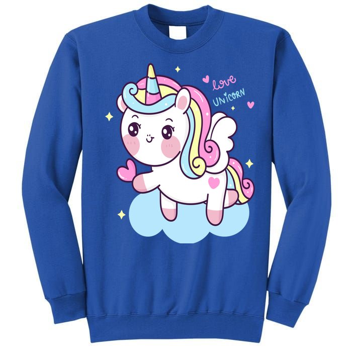 Unicorns Love And Valentines Day Gift Tall Sweatshirt