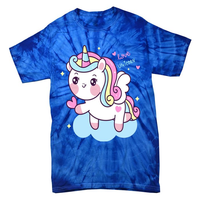 Unicorns Love And Valentines Day Gift Tie-Dye T-Shirt