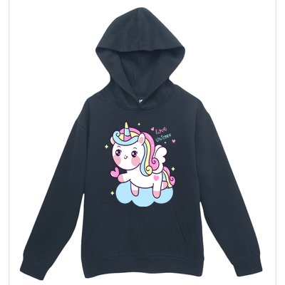 Unicorns Love And Valentines Day Gift Urban Pullover Hoodie