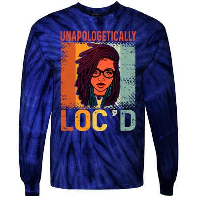 Unapologetically Loc'd Black Queen Melanin Loc'd Hair Tie-Dye Long Sleeve Shirt