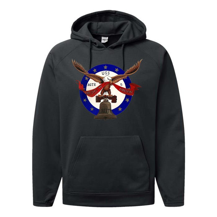 USS Liberty Badge Remember the USS Liberty Performance Fleece Hoodie