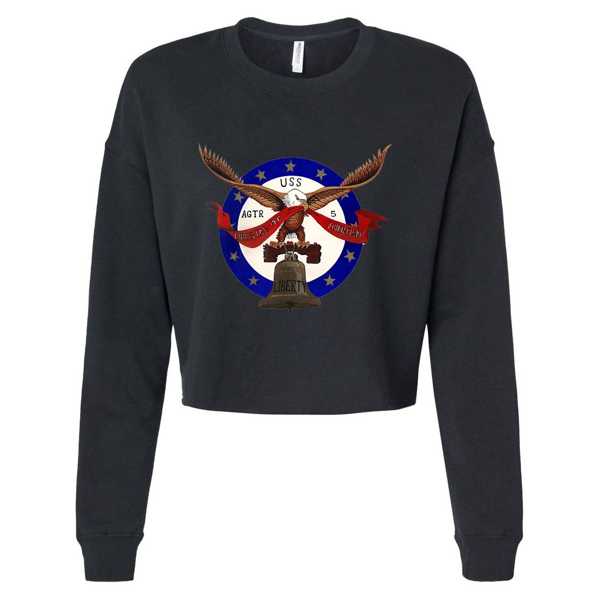 USS Liberty Badge Remember the USS Liberty Cropped Pullover Crew