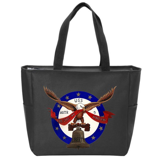 USS Liberty Badge Remember the USS Liberty Zip Tote Bag
