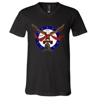 USS Liberty Badge Remember The USS Liberty V-Neck T-Shirt