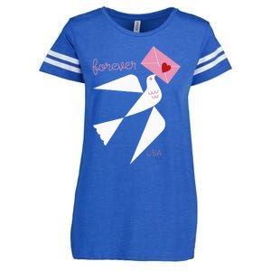 Usps Love Bird ValentineS Day Enza Ladies Jersey Football T-Shirt