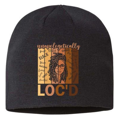 Unapologetically LocD Black Women Melanin Black History Sustainable Beanie