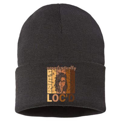 Unapologetically LocD Black Women Melanin Black History Sustainable Knit Beanie