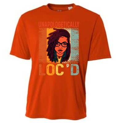 Unapologetically Loc'd Black Queen Melanin Loc'd Hair Cool Gift Cooling Performance Crew T-Shirt