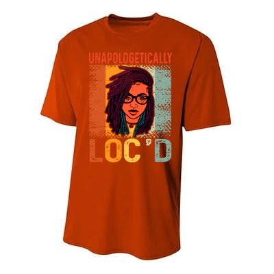 Unapologetically Loc'd Black Queen Melanin Loc'd Hair Cool Gift Performance Sprint T-Shirt