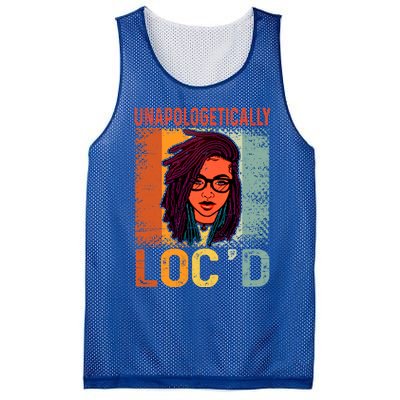 Unapologetically Loc'd Black Queen Melanin Loc'd Hair Cool Gift Mesh Reversible Basketball Jersey Tank