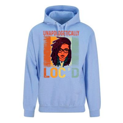 Unapologetically Loc'd Black Queen Melanin Loc'd Hair Cool Gift Unisex Surf Hoodie