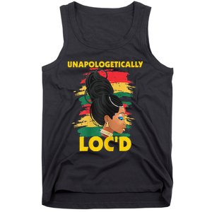 Unapologetically Loc'd Black 's History Month Afro Hair Tank Top