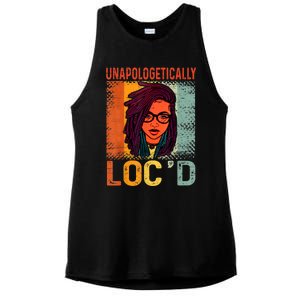 Unapologetically Loc'd Black History Queen Melanin Loc'd Ladies PosiCharge Tri-Blend Wicking Tank