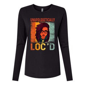 Unapologetically Loc'd Black History Queen Melanin Loc'd Womens Cotton Relaxed Long Sleeve T-Shirt