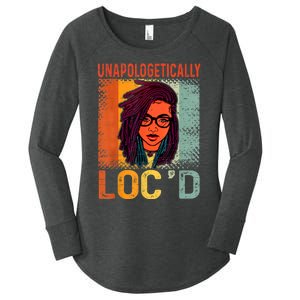 Unapologetically Loc'd Black History Queen Melanin Loc'd Women's Perfect Tri Tunic Long Sleeve Shirt