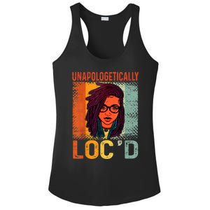 Unapologetically Loc'd Black History Queen Melanin Loc'd Ladies PosiCharge Competitor Racerback Tank