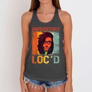 Unapologetically Loc'd Black History Queen Melanin Loc'd Women's Knotted Racerback Tank