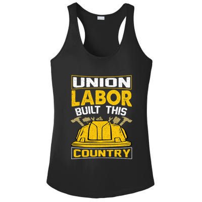 Union Labor Built This Country Graphic Ladies PosiCharge Competitor Racerback Tank