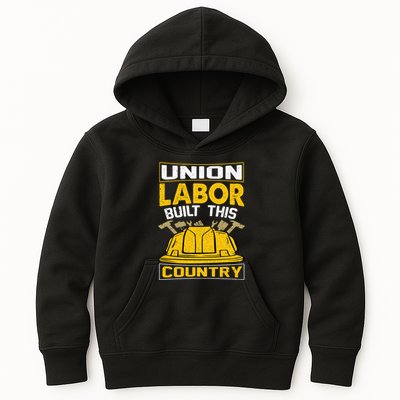 Union Labor Built This Country Graphic Kids Hoodie