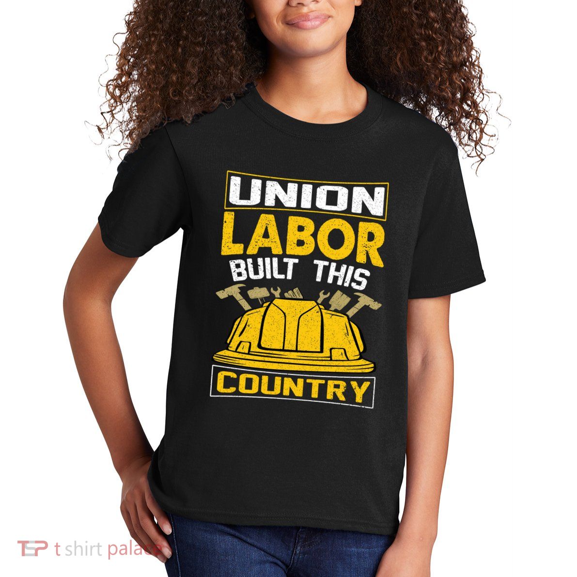 Union Labor Built This Country Graphic Kids T-Shirt