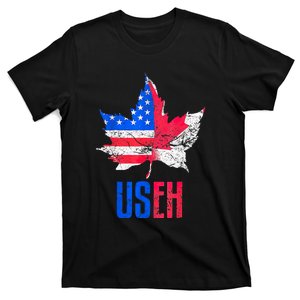 UsEh Leaf Canadian American Flag Canada Usa Patriotic T-Shirt