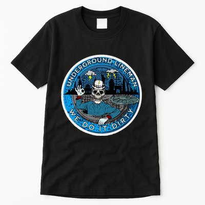 Underground Lineman Cable Splicer Tall T-Shirt