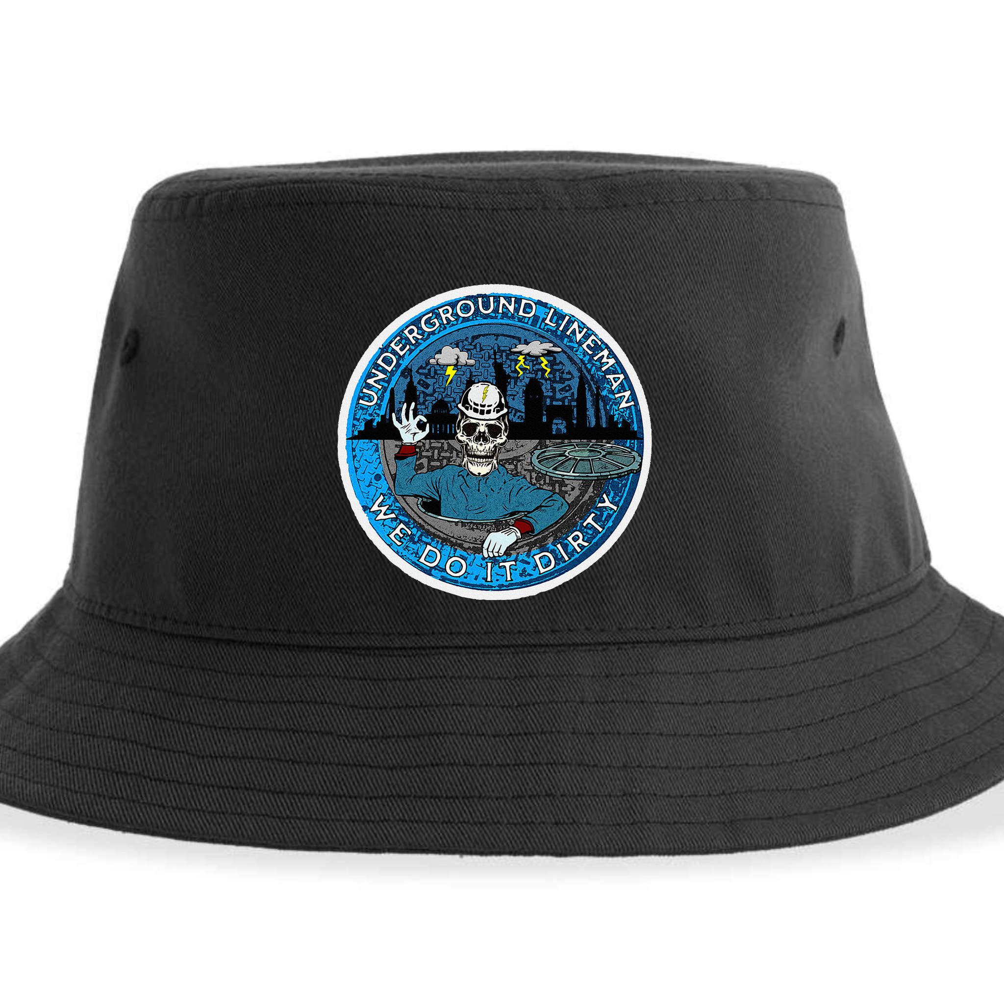 Underground Lineman Cable Splicer Sustainable Bucket Hat