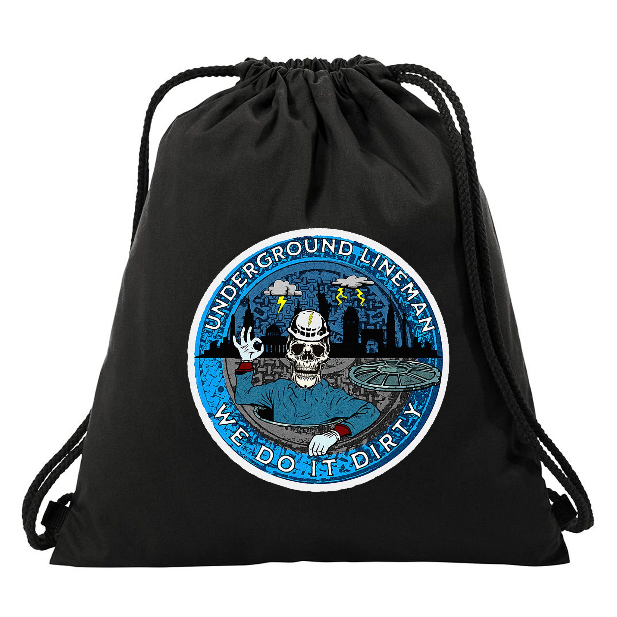 Underground Lineman Cable Splicer Drawstring Bag