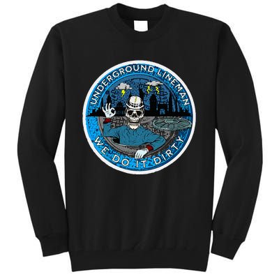 Underground Lineman Cable Splicer Tall Sweatshirt