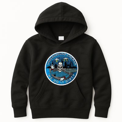 Underground Lineman Cable Splicer Kids Hoodie