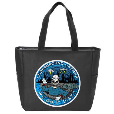 Underground Lineman Cable Splicer Zip Tote Bag