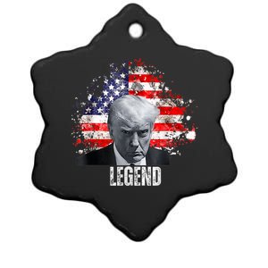 Usa Legend Donald Trump Mug Shot 2024 Ceramic Star Ornament