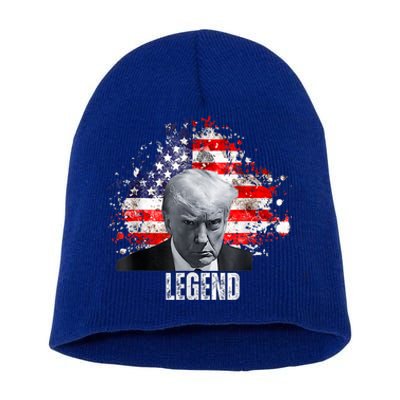 Usa Legend Donald Trump Mug Shot 2024 Short Acrylic Beanie