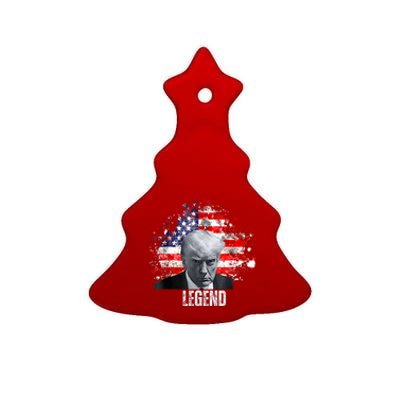 Usa Legend Donald Trump Mug Shot 2024 Ceramic Tree Ornament