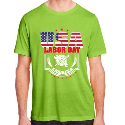 Usa Labor Day Engineer Patriotic Proud American Flag America Gift Adult ChromaSoft Performance T-Shirt