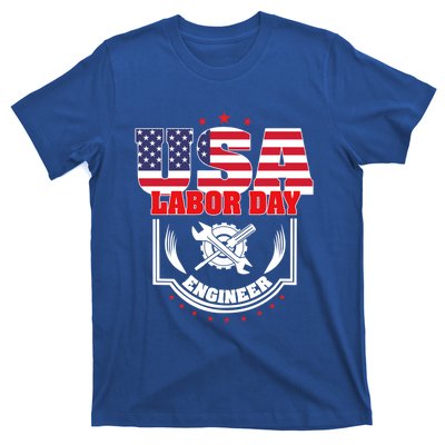 Usa Labor Day Engineer Patriotic Proud American Flag America Gift T-Shirt