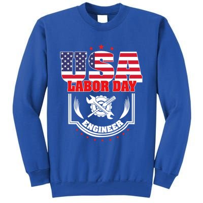 Usa Labor Day Engineer Patriotic Proud American Flag America Gift Tall Sweatshirt