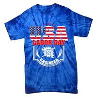 Usa Labor Day Engineer Patriotic Proud American Flag America Gift Tie-Dye T-Shirt