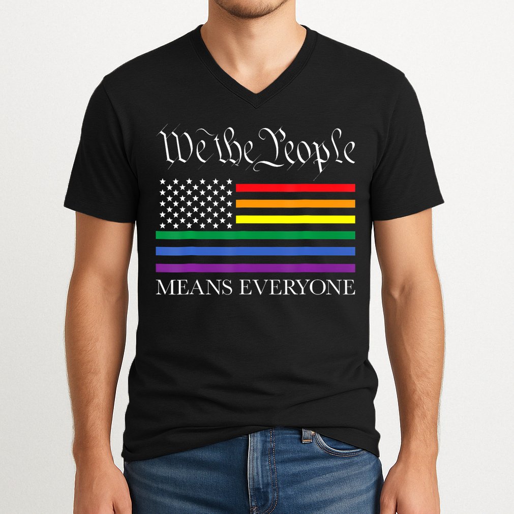 Usa Lgbt Equality We The People Means Everyone V-Neck T-Shirt