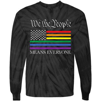 Usa Lgbt Equality We The People Means Everyone Tie-Dye Long Sleeve Shirt