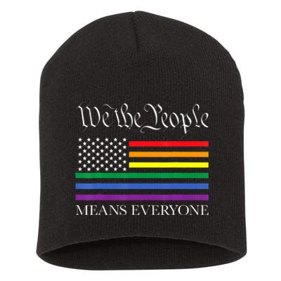 Usa Lgbt Equality We The People Means Everyone Short Acrylic Beanie