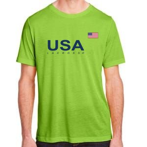 Usa Lacrosse Flag Gift Adult ChromaSoft Performance T-Shirt